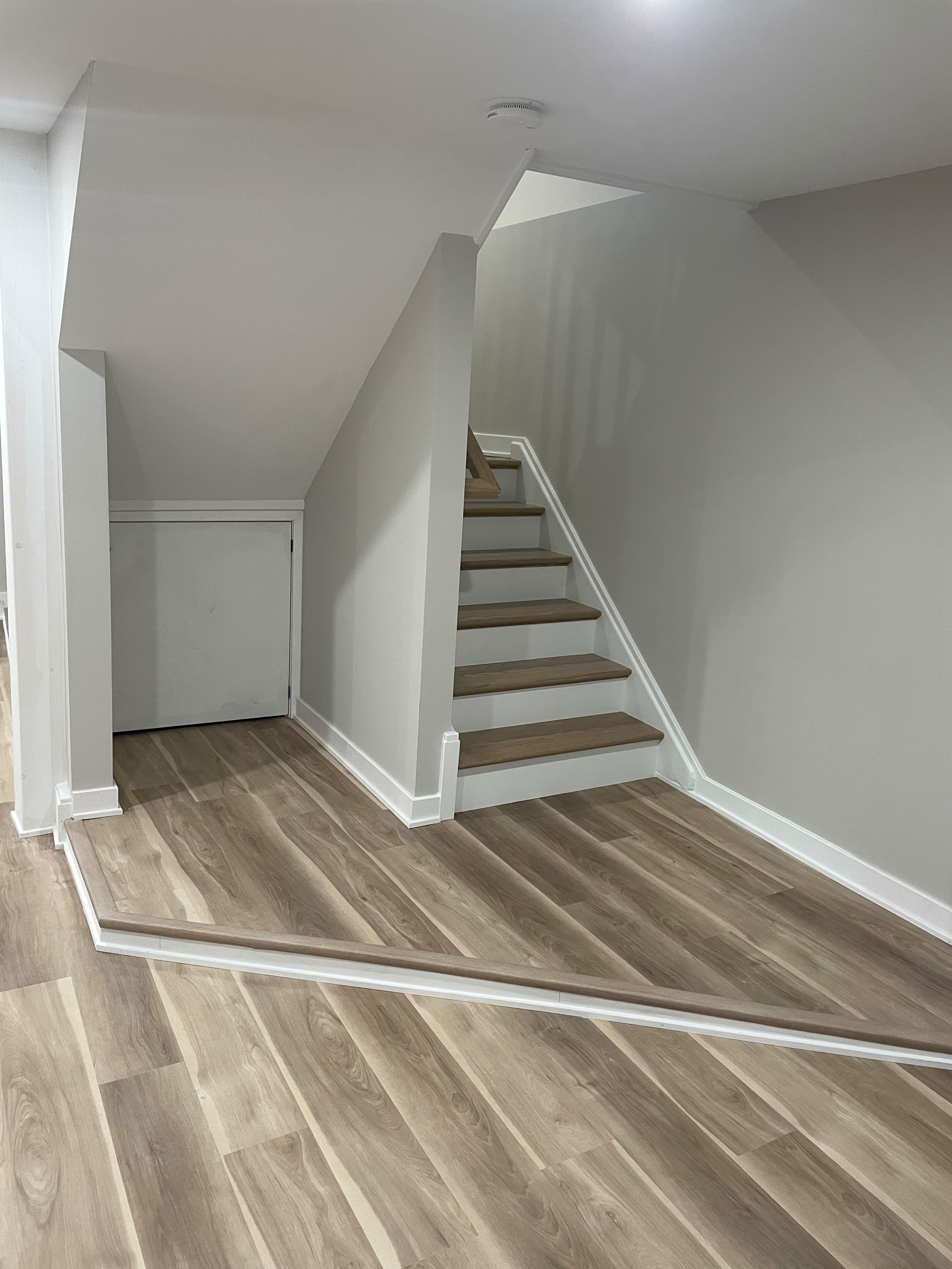 Custom hardwood stairs installation
